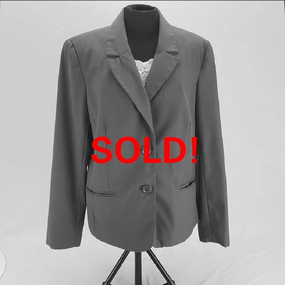 Merona Womens Blazer Chocolate Brown Jacket Size L